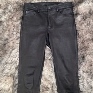 Theory Black Leather Pants